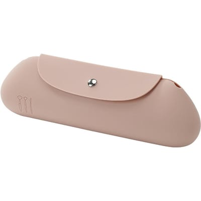 Cosmetische Tas Make-up Kwasten Opbergtas Draagbaar Reizen Wassen Toiletartikelen Organizer Siliconen Waterdicht beige