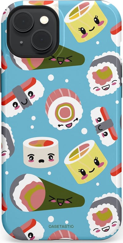Casetastic Hoesje Geschikt voor Apple iPhone 15 Plus Magsafe - Stijlvolle Beschermende Duo-layer Case - Sushi mania