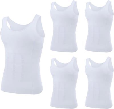 5-Pack Afslankende Body Shaper voor Mannen - Sculpting Compressie Shirt