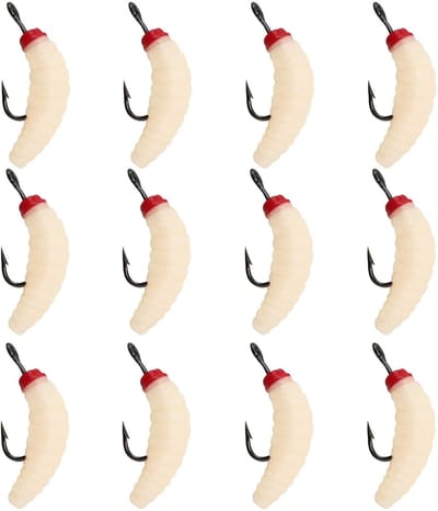 Dailygoody - Rubber Maggots Visaas - Vissen met Aas - Ideaal voor