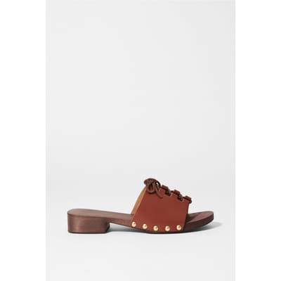 & Other Stories Woody Clog Sandal Brown Maat: 36 | Sandalen Outlet | Dames | Blauw