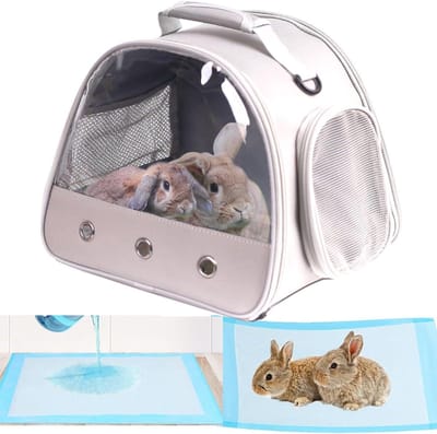 Reisdrager Huisdieren - Draagbare Tas - Kleine Dieren - Absorberende Pad - 30x25x30 cm - Grijs