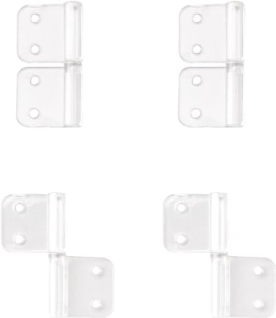 Dailygoods- Scharnieren 10 stuks - Verstelbare Kunststof Scharnieren - Doorzichtige Acryl Scharnieren - Afneembaar - 360 Graden - Geschikt voor Meubels - Kunststof Scharnier