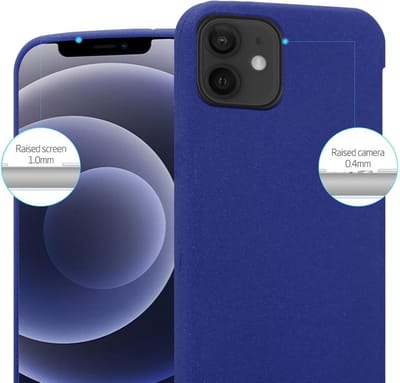 Cadorabo Hoesje geschikt voor Apple iPhone 12 MINI in FROST DONKER BLAUW - Beschermhoes gemaakt van flexibel TPU silicone Case Cover