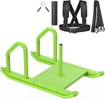 Krachttraining Sledge voor Buiten, Verbeter Snelheid en Spierkracht, Geschikt voor 1" en 2" Gewichten, Duurzaam Metaal en Ideaal voor Workouts