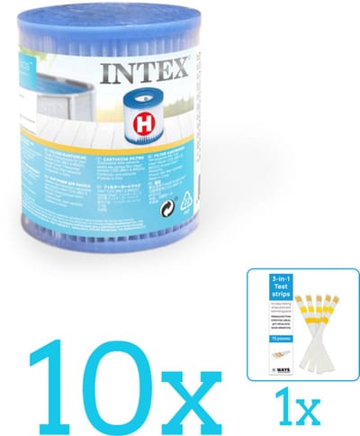 Intex Filtercartridge Type H 29007 - Filter voor filterpomp - Volumebundel - Filter - 10-delig