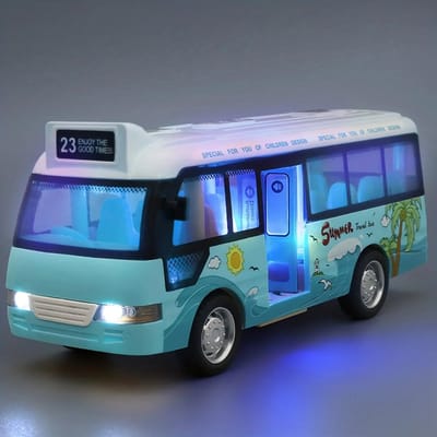 Mini Auto Aangedreven Schoolbus Speelgoed Stad met Geluid & Licht Miniatuur Voertuig Kinderen Cadeau