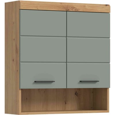 Scout wandkast breed salie MDF TZ Artisan eiken NB - 24x74x79cm