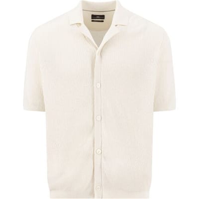Fynch-Hatton Vest Polo Cardigan Shirt Bouclé New Off White / male
