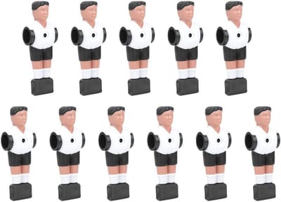Tafelvoetbalspelers Set - Reserve figuren - Spel Reparatie - Toernooi ontwerp - 11 stuks - Wit Zwart
