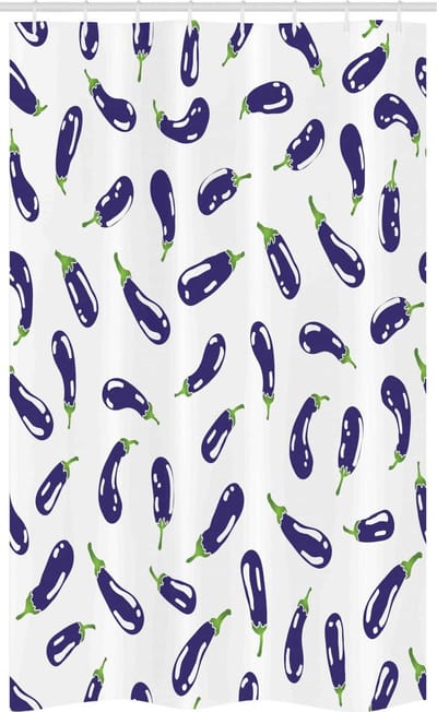 ABAKUHAUS aubergine douchegordijn – stof badkamerdecor 120x180