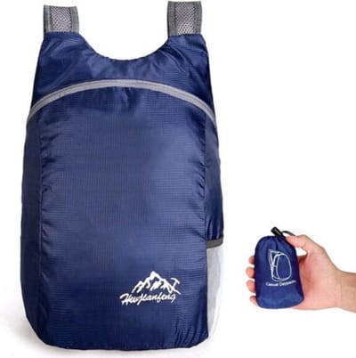 WiseGoods Rugtas Opvouwbaar Lichtgewicht - Rugzak Heren en Dames Outdoor - Backpacken - Camping - 20L - Donkerblauw