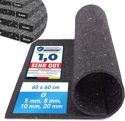 Antitrillingsmat voor wasmachines en luidsprekers - Op maat te snijden, 60 x 60 cm, 20 mm