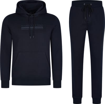 Mario Russo Trainingspak Anselm- Huispak - Joggingpak - Hoodie - Zwart - XXL