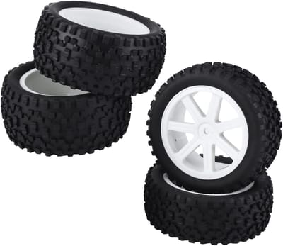 Set van 4 RC Truck Banden - Rubberen Wielen van 3.4 Inch voor RC Modelauto's en Crawlers, Geschikt voor Offroad Gebruik