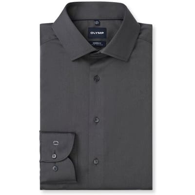 OLYMP Luxor Overhemd, Modern Fit, Global Kent, Antraciet