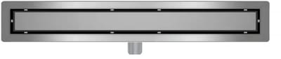DutchLine - Douchegoot met flens en tegelrooster - RVS - 900x70mm