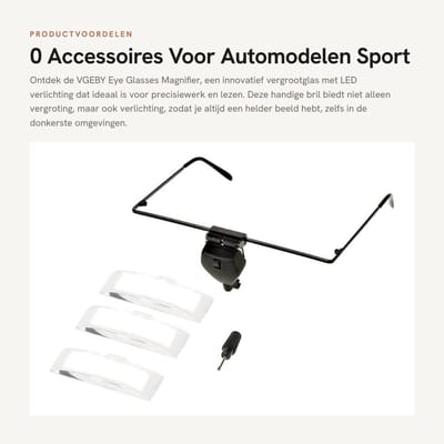 Dailygoods - 0 Accessoires Voor Automodelen - Sport accessoires - Zwart - Modelbouw accessoires - Geschikt voor hobbyisten - Kleur zwart
