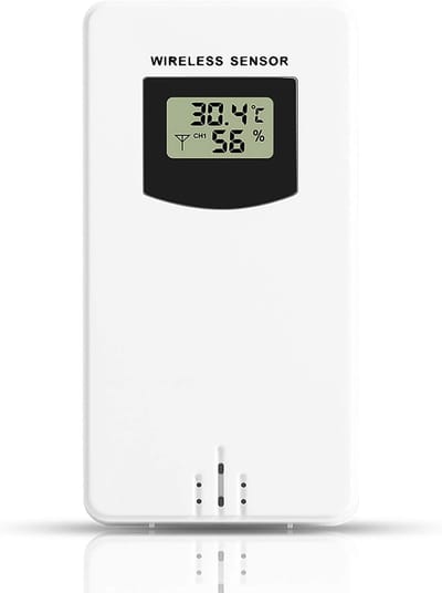 Draadloze Buitensensor voor Weerstation - Buitenthermometer en Hygrometer met 60 m Bereik