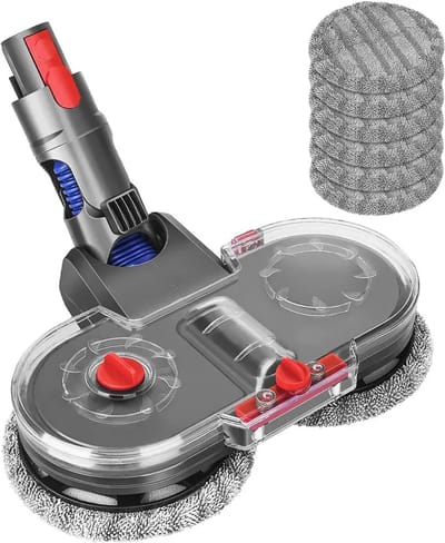 Accessoires Geschikt voor elektrische dweilmachines van Dyson V7-V11, dweilaccessoireset, inclusief 6 dweilpads en 1 borstelkop.