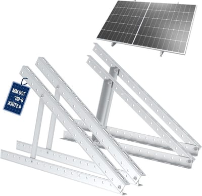Zonnepaneel Houder - Balkonkrachtcentrale Set - Plat Dak Montage - Verstelbaar 0-90 Graden - 72 cm Paneel - Zilver