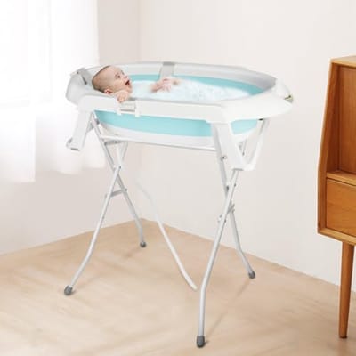 Opvouwbare babybadkuip met temperatuurweergave en antislipdesign - 63 x 60 x 84,5 cm