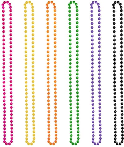 Dailygoods- Halsketting Neonparels - Kledingaccessoire - Feestjes - Lichtgewicht - Opvallende kleuren - Vintage jaren 80 - Ketting