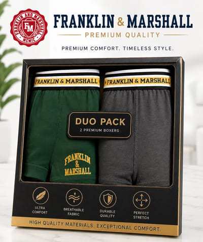 Franklin & Marshall Boxershorts- heren Boxershorts - Duo pack