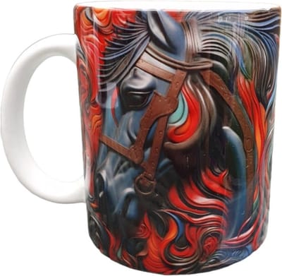 Bedrukte beker paard - horse - koffie mug - thee mok -verjaardag geschenk - paarden manege -