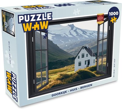 Puzzel Doorkijk - Huis - Berg - Legpuzzel - Puzzel 1000 stukjes volwassenen