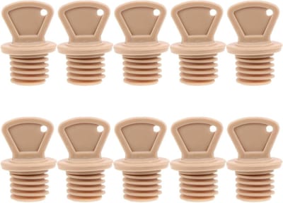 Warmwaterstopper Set - Lekvrije Doppen - Warmwaterkruik Gebruik - Hittebestendig Siliconen - 10 Stuks - Lichtbruin
