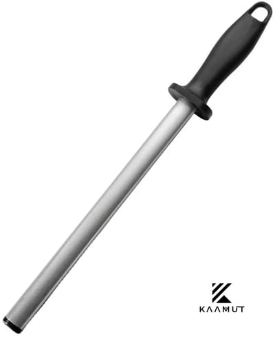 KAAMUT® Professioneel Aanzetstaal 25 cm – Ovaal met Diamantcoating – Slijpstaaf voor Messen tot 62 HRC – ABS Handvat