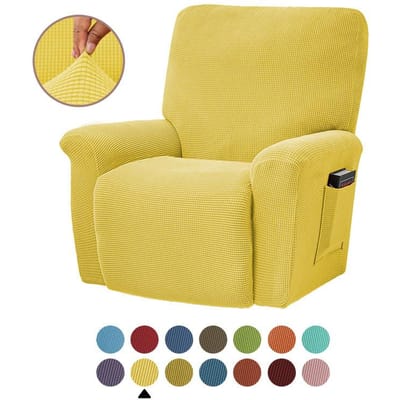 Housse de Fauteuil Inclinable Battilo Imperméable Élastique Housse en Peluche d'Hiver Pour Canapé Paresseux Housse All-inclusive Pour Fauteuils de Massage Plaid Housse