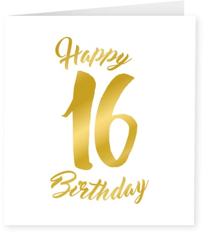 Gold white cards - 16 years