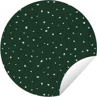 Tuincirkel Groen - Design - Stippen - 60x60 cm - Ronde Tuinposter - Buiten
