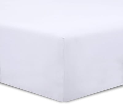 Famanu - Hoeslaken 200x200 cm, 100% katoen, zacht en ademend – Wit