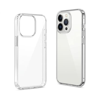 Transparant zacht TPU telefoon hoesje geschikt voor iPhone 13 Pro dames en heren met schokbestendige randen en camera uitsparing backcover case