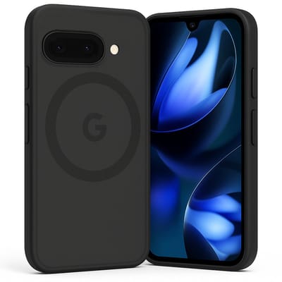 SnapSkin Hoesje geschikt voor Google Pixel 9a - Geschikt voor MagSafe Case - Semi-Transparant Zwart