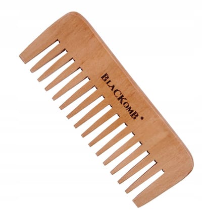 Blackomb Brede Houten Kam voor Krullend Haar AFRO DENSE - Voor Krullend Haar - Ideaal voor Dikke Lokken