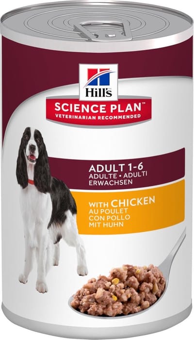 Hill's Science Plan Canine Hondenvoer Blik - Adult - Kip - 370 Gram - 12 Stuks