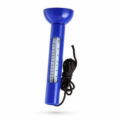 Huntex Analoge Zwembad thermometer Blauw – Drijvende Waterthermometer met Koord – Celsius & Fahrenheit – Voor Zwembad en Tuinzwembad