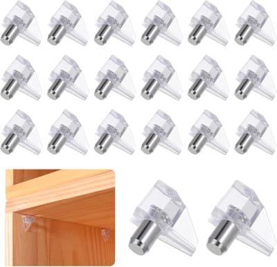 20 Stuks 5 Millimeter Clear Plank Ondersteuning Peg Clear Plastic Vervanging Peg Kast Plank Ondersteunt Pins voor Keuken Meubels Boek Planken Ponsen Dakspaan Houder Vergrendelspelden