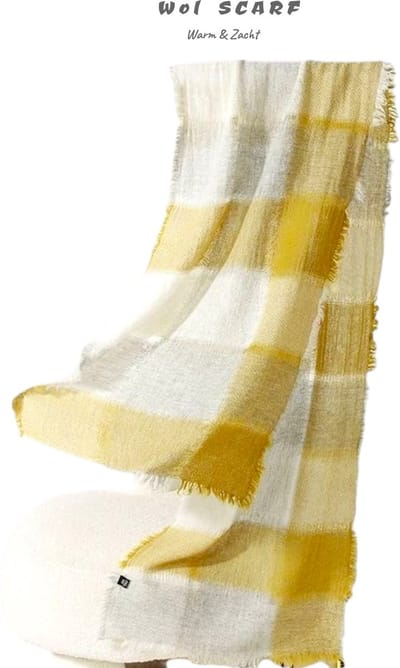 Luxe Wollen Mesh Sjaal Dames – 100% Wol, Licht & Ademend, 45x190cm – Stijlvol Moederdag Cadeau met Geschenkverpakking