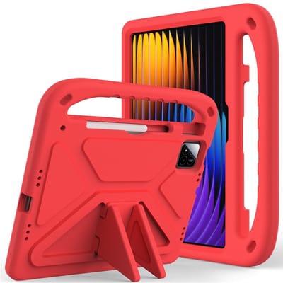 Coverup Tablethoes geschikt voor Xiaomi Pad 7 (Pro) / Pad 8 (Pro) Hoesje - ShockProof Kids Case - Rood