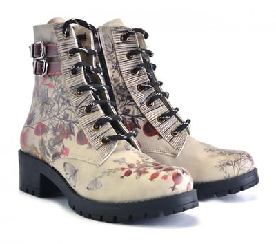 Goby Nature Elegance Dames Veterboots - Handgemaakt Vegan Leer - Maat 37