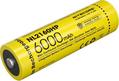 Nitecore NL2160HP Oplaadbare 21700 Li-Ion batterij 6000mAh