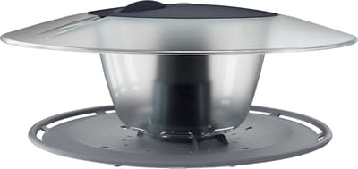 Prosperplast Vogels voedersilo - grijs - vogels voederplek - 30 cm - kunststof - huisje - ophangen met haak
