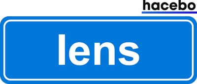 Hacebo - Plaatsnaam Sticker - 29x10 CM - Iens sticker - Verkeersborden sticker - grappige cadeaus - Iens