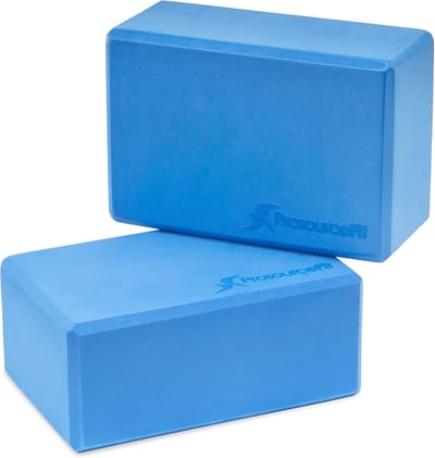 Foam Yoga Blokken 4 "x 6" x 9" Hoge Dichtheid EVA (Set van 2) Blauw.