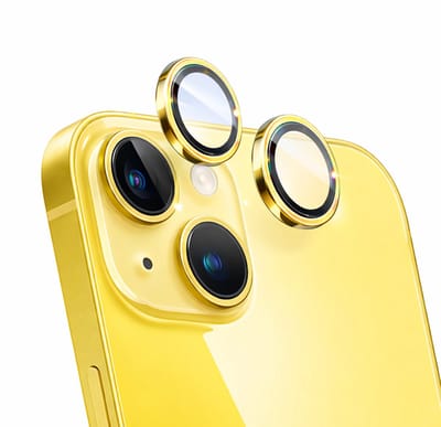 Force Case, Lens Protector geschikt voor iPhone 15 / 15 Plus / 14 / 14 Plus - Ultra-Resistant, Goud